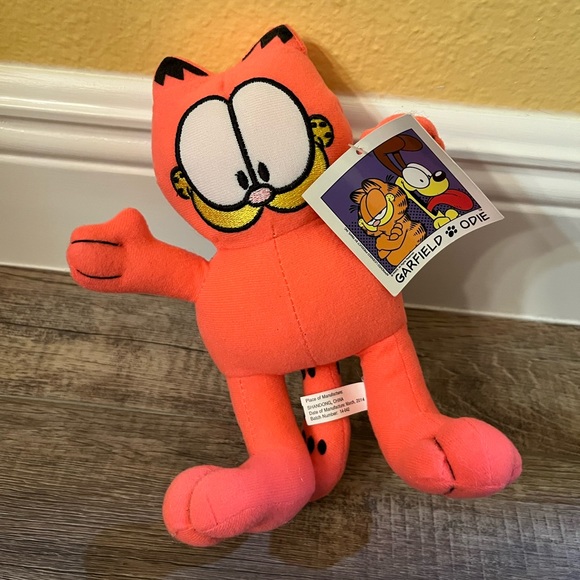 NWT Mini Neon Pink Garfield Plush - Picture 1 of 6